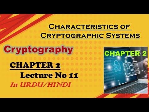 Characteristics of Cryptographic Systems | Cryptography | Chapter 2 | Lecture 11
