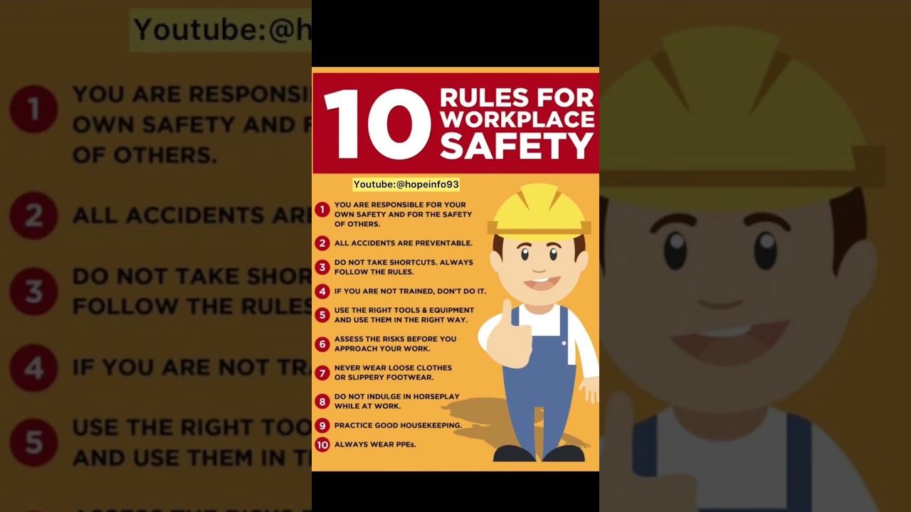 10 Top 10 Workplace Safety Rules ๐ก๏ธ