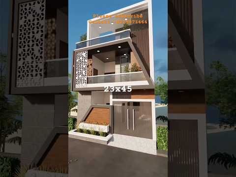23x45 House ,#2023 #1035sqft#youtubeshorts#3danimation#3d #frontelevation @yourdreamhouseplan8428