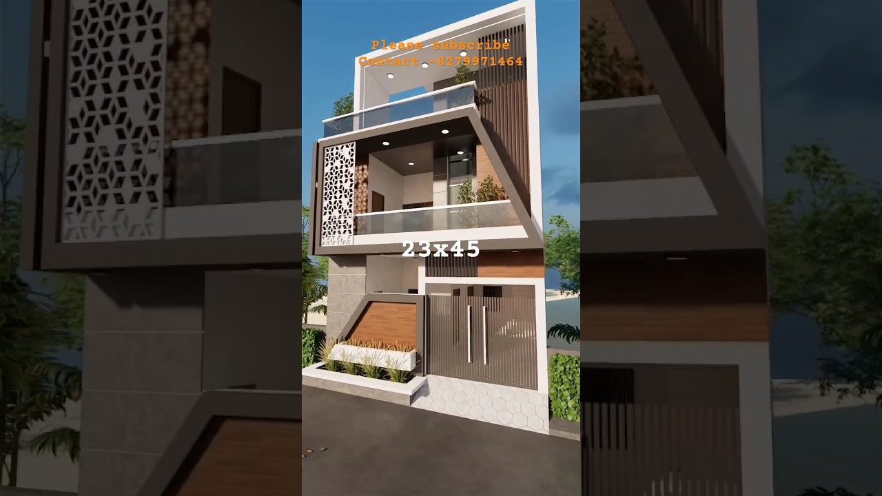 Stunning 23x45ft 3D House Design 🏡