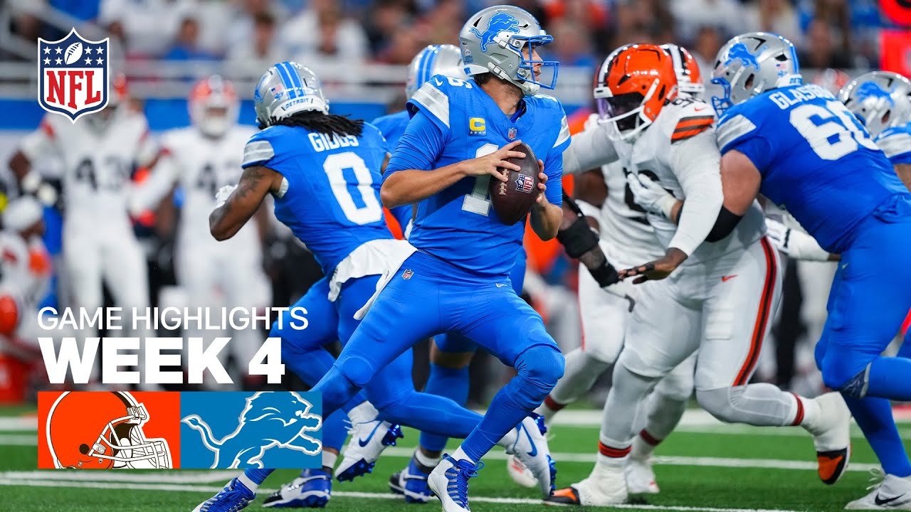 Cleveland Browns vs Detroit Lions Week 4 Highlights 🏈