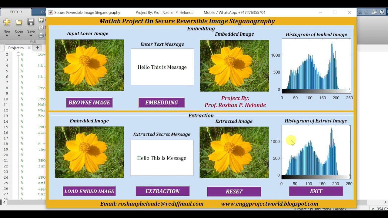 Reversible Image Steganography in MATLAB: Secure Data Hiding with Source Code 📁