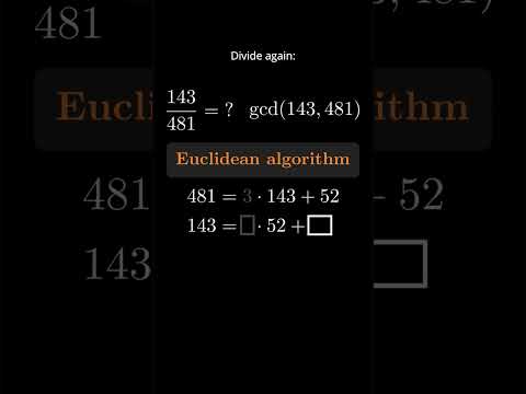 Euclidean algorithm #primefactorization #math #learning