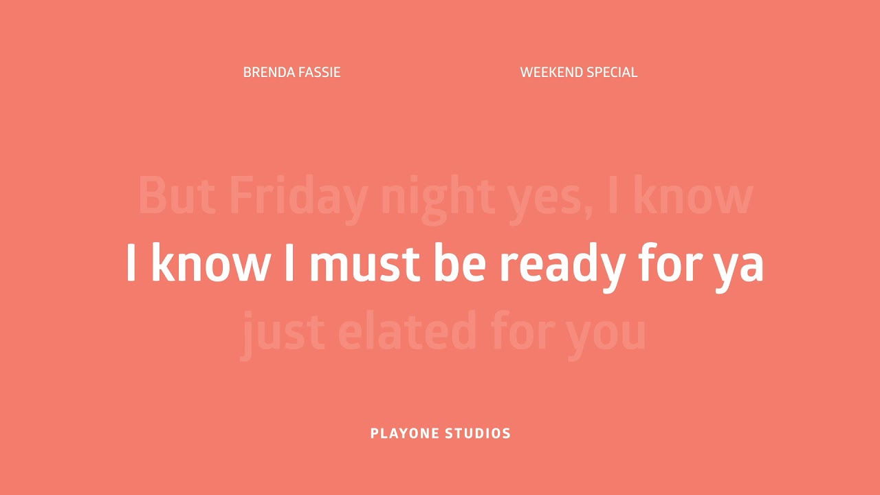 Brenda Fassie - Weekend Special Karaoke Lyrics