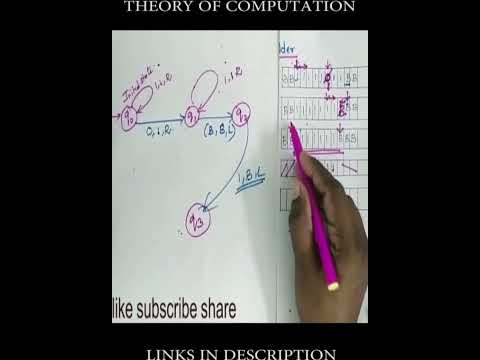Unary adder Design a turing machine Theory of computation - EX