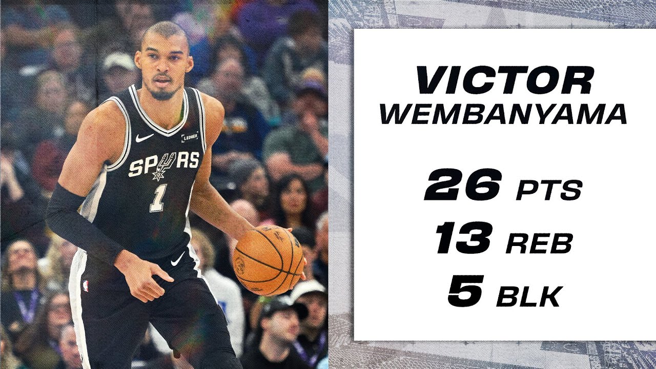 Victor Wembanyama's Monster Double-Double Lifts Spurs Over Jazz