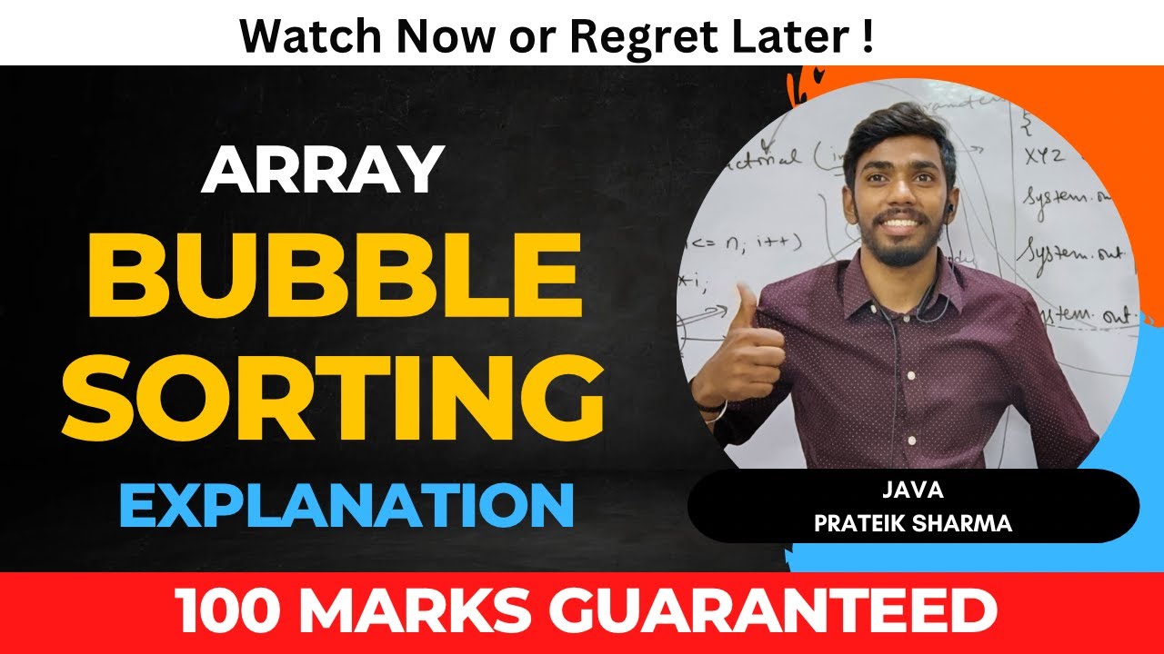 Bubble sort in icse class 10 java Prateik Sharma by Java
