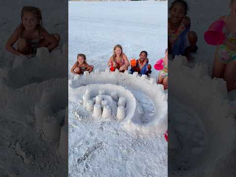 Boys destroy the girls sand castle #shorts