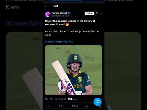 Nadine De Klerk plays best knock ever #nadinedeklerk #cricketworldcup2025 #cricket #southafrica