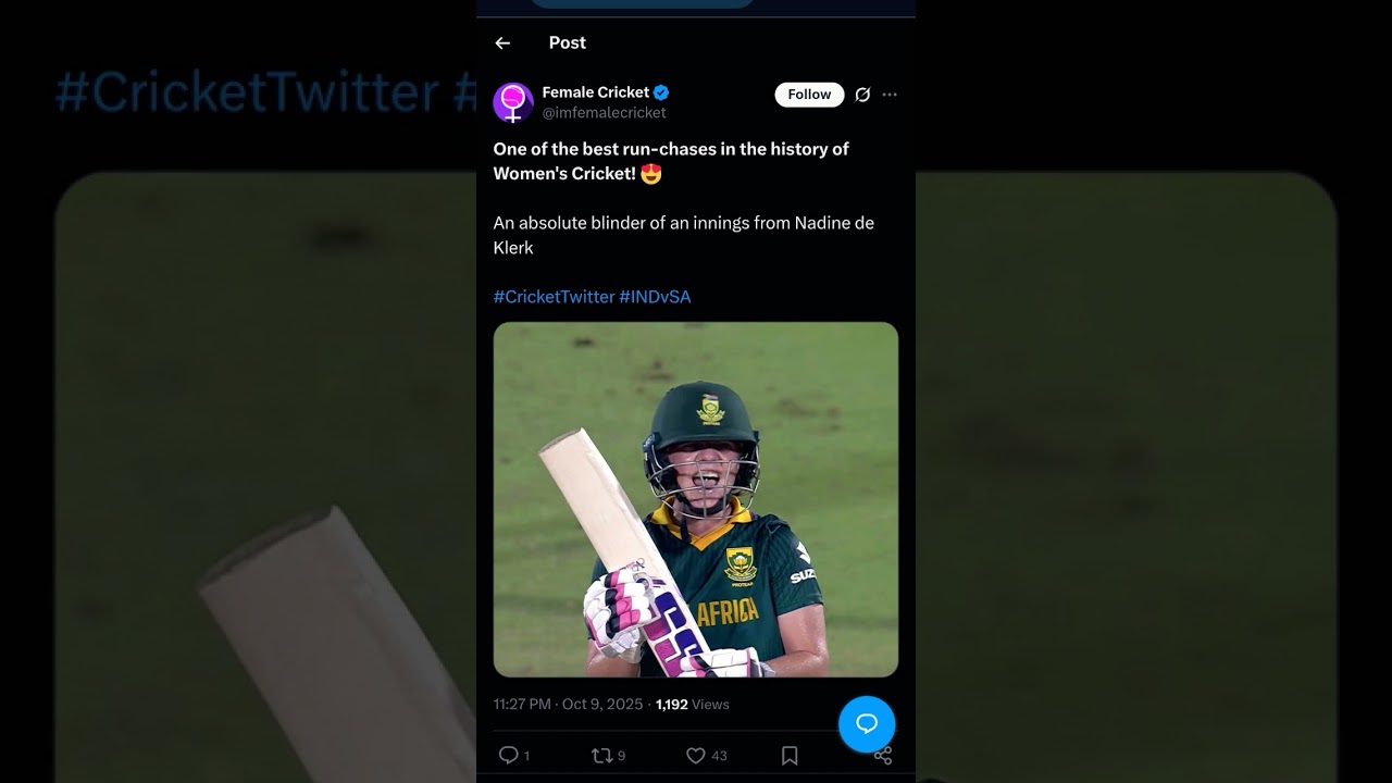 Nadine De Klerk's Unforgettable Batting Masterclass in Cricket World Cup 2025 🏏