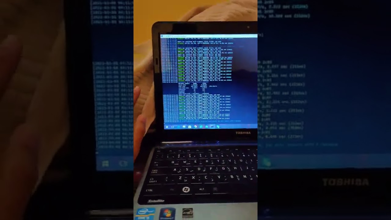 Mining on a Decade-Old Toshiba Satellite Laptop