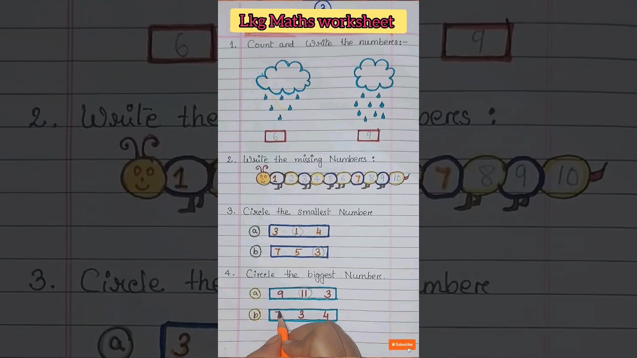 Engaging Maths Worksheet for LKG Kids 🧮 | Fun Practice for Little Learners