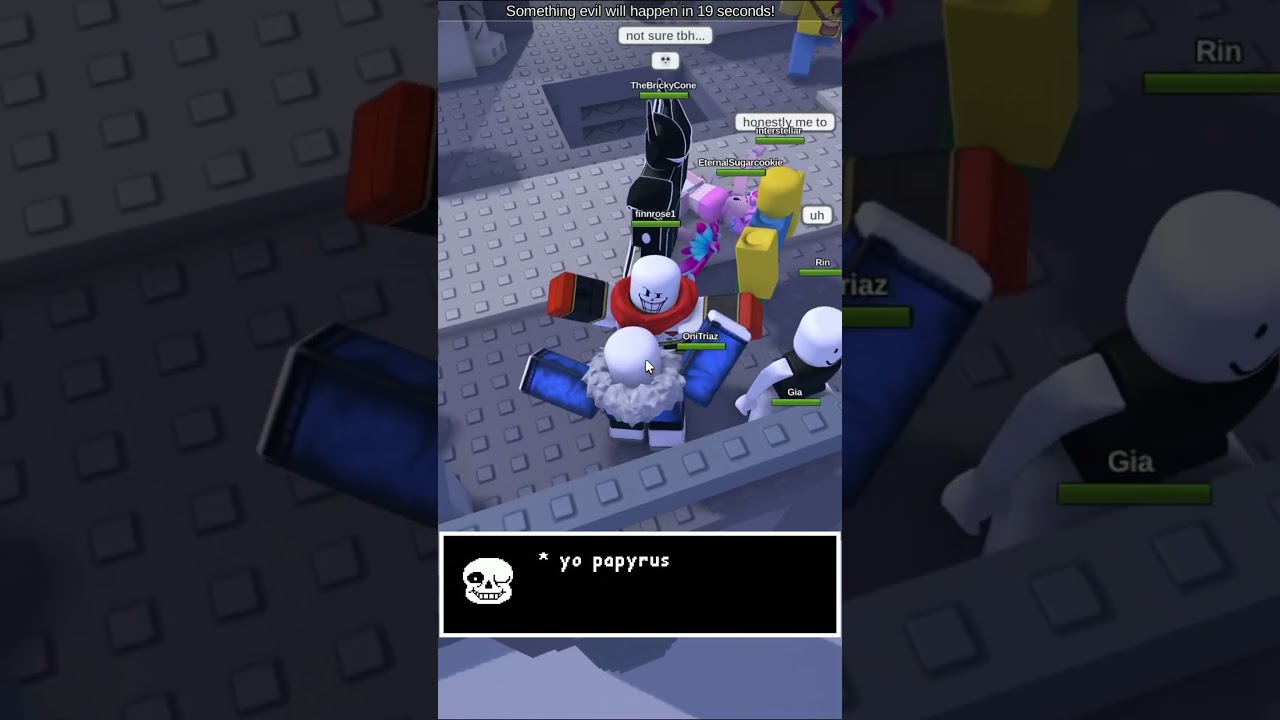 sans plays something evil will happen  #roblox #robloxfunny #forsaken #undertale