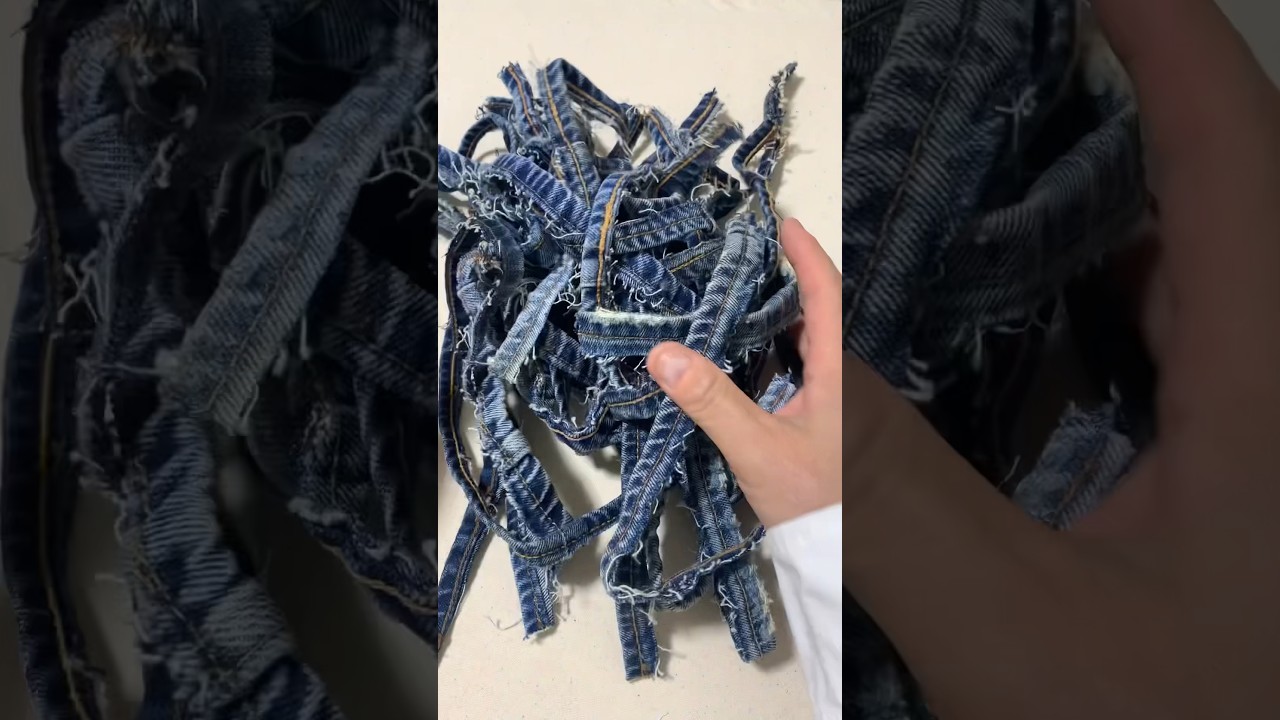 DIY Jeans Hem Upcycle & Tote Bag Ideas ✂️
