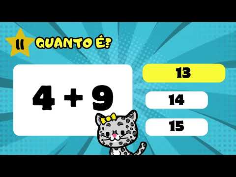 Quiz da Soma com 20 Operações Básicas de Adição / Quiz de Matemática #quiz
