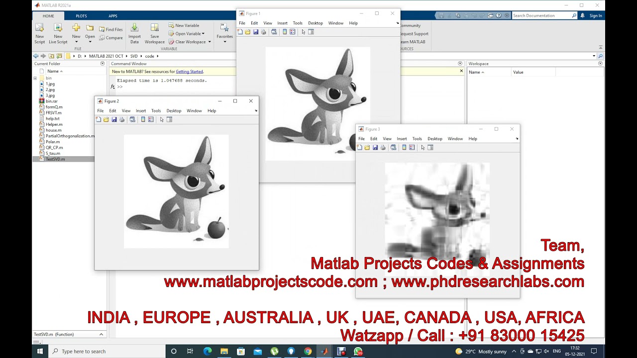 Matrix SVD Computation in MATLAB π
