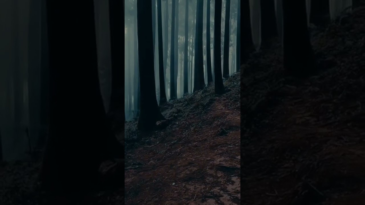 In the Woods | Serene Dark Forest View #shorts #nature #jungle #uttarakhand
