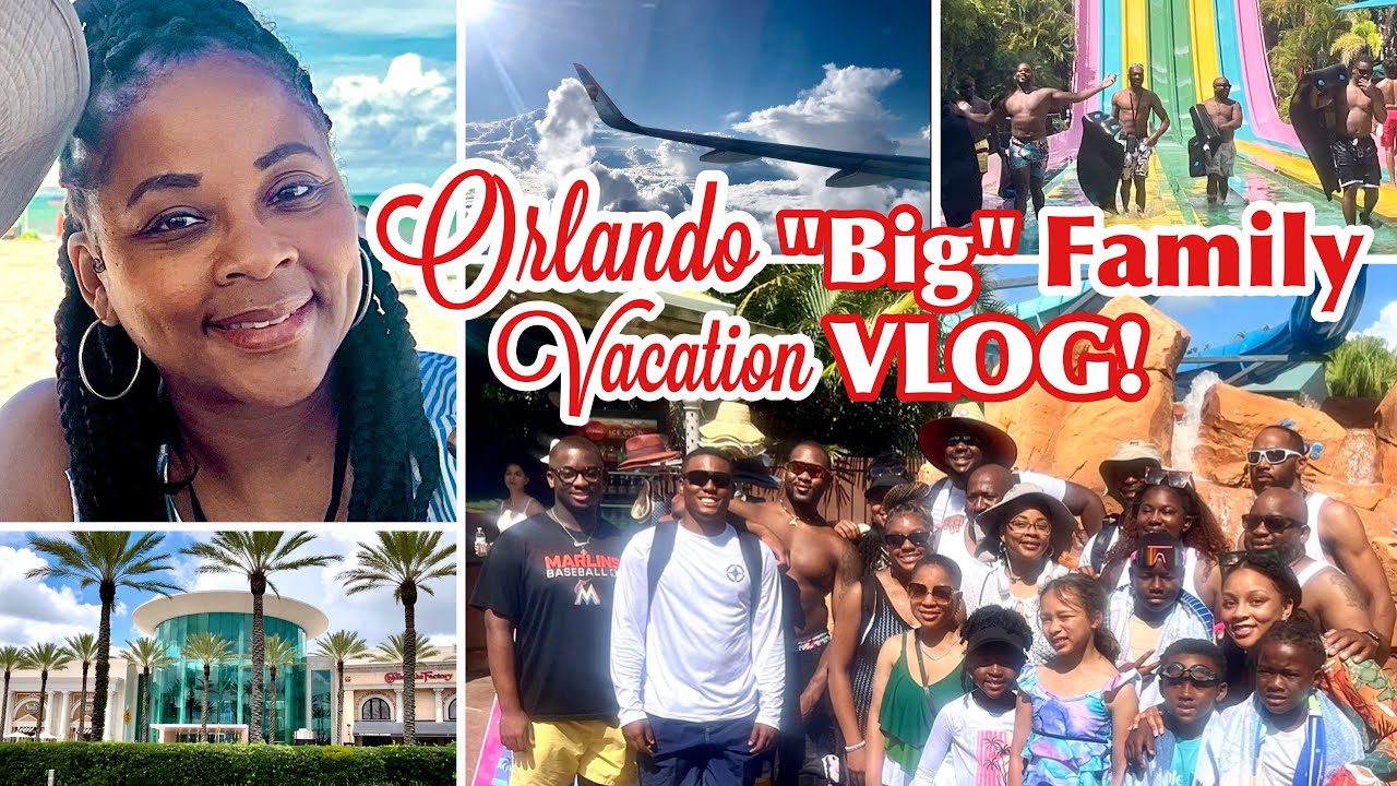 ORLANDO BIG FAMILY VACATION VLOG 2024! Hug & Kisses + Aquatica & Rain Forest Cafe ~ Part 1