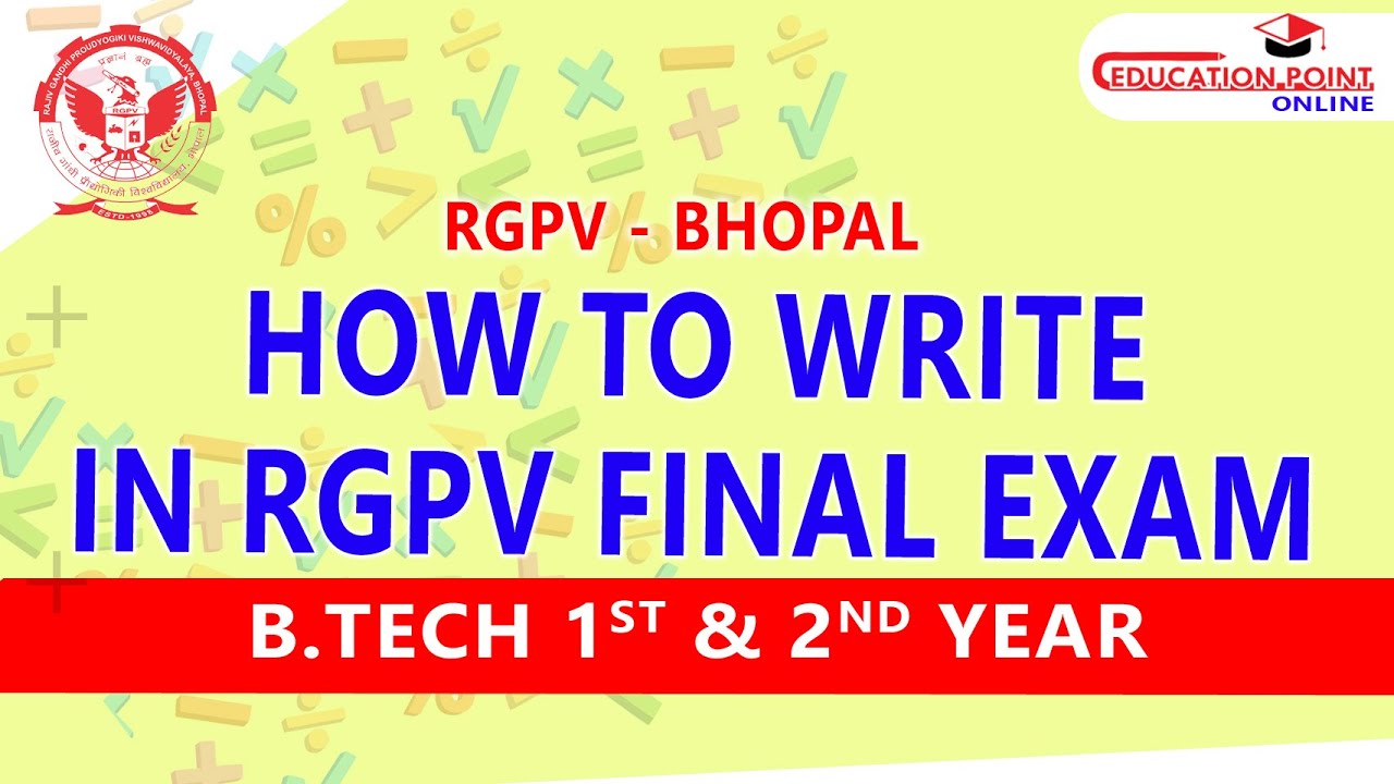 How to Write in RGPV Final Exam | Important for 1st & 2nd Year
