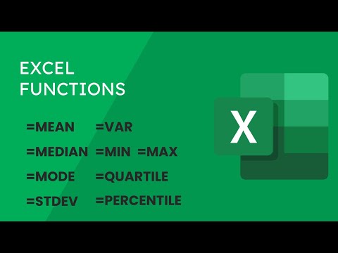 Calculate Mean Median Mode Standard Deviation Percentile | Descriptive Statistics Formulas in Excel