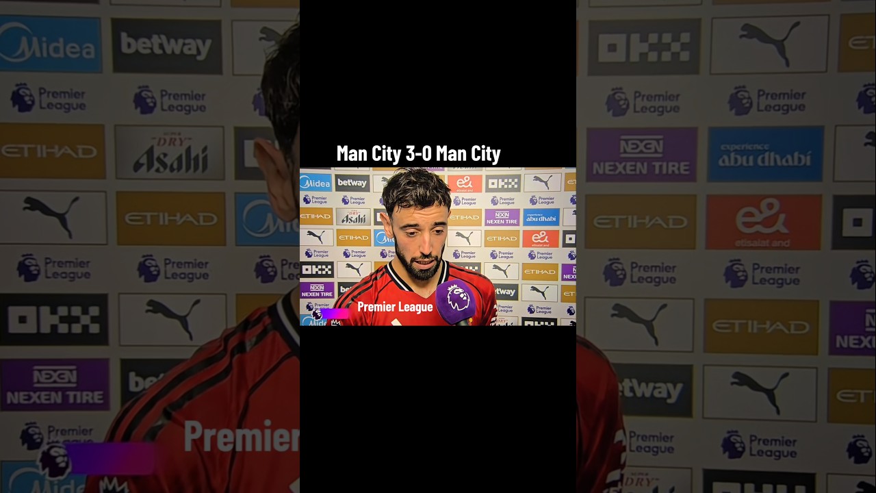 Manchester City Dominates Manchester United 3-0 | Bruno Fernandes Post-Match Highlights ⚽