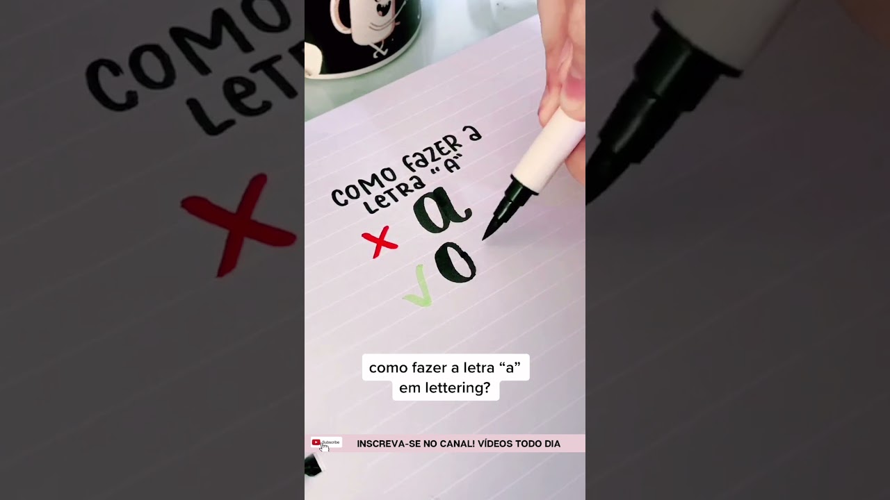 Tutorial de Letra A Lettering Passo a Passo ✍️