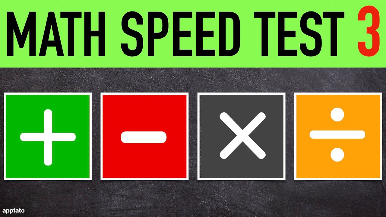 Challenge Your Math Skills with Speed Test #3 – 20 Quick Math Problems! 🧠