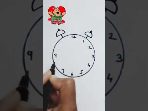 Draw Clock ⏰️🕰 Clock Drawing #shorts #clockdesign #youtubeshorts #beginnersdrawing #crazy #watch