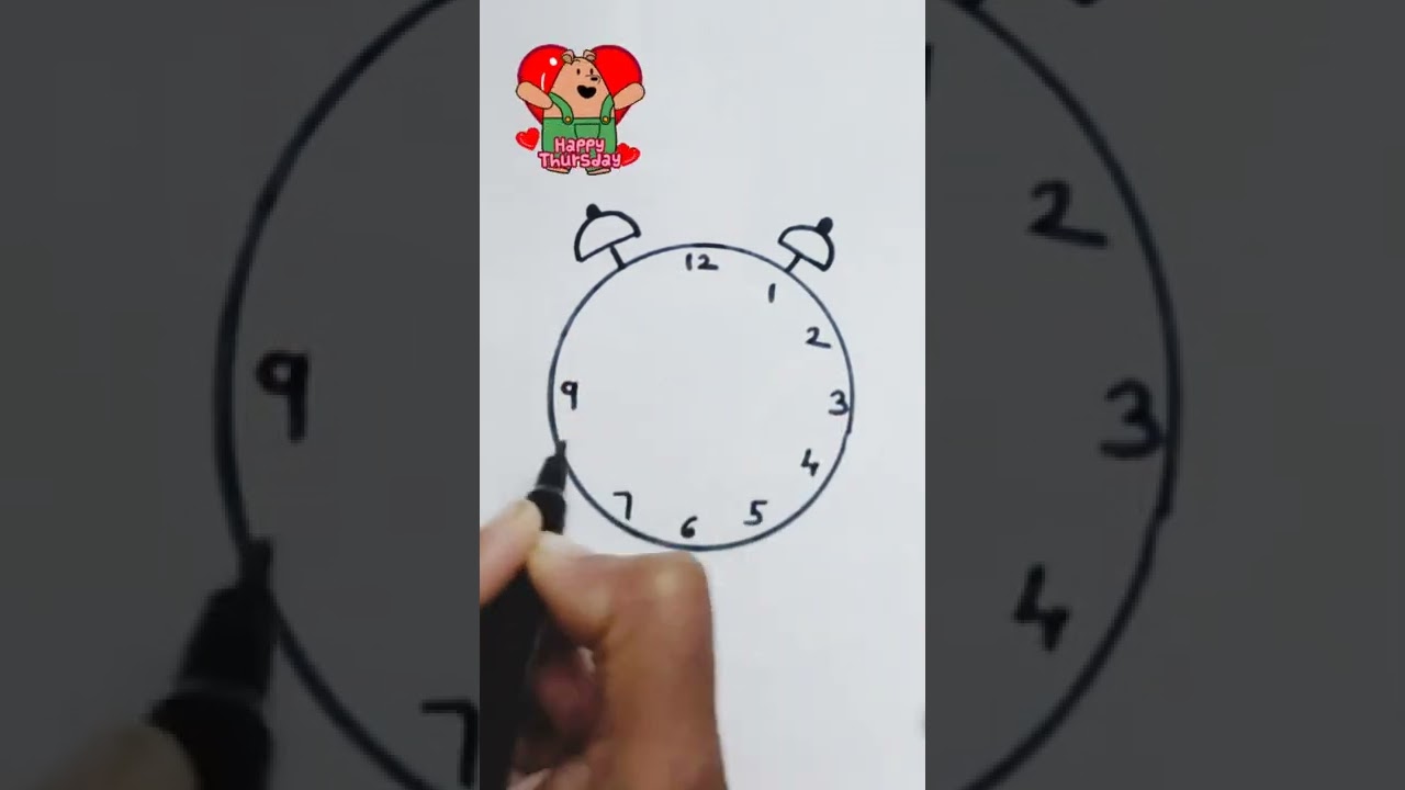 Easy Step-by-Step Clock Drawing for Beginners 🕰️