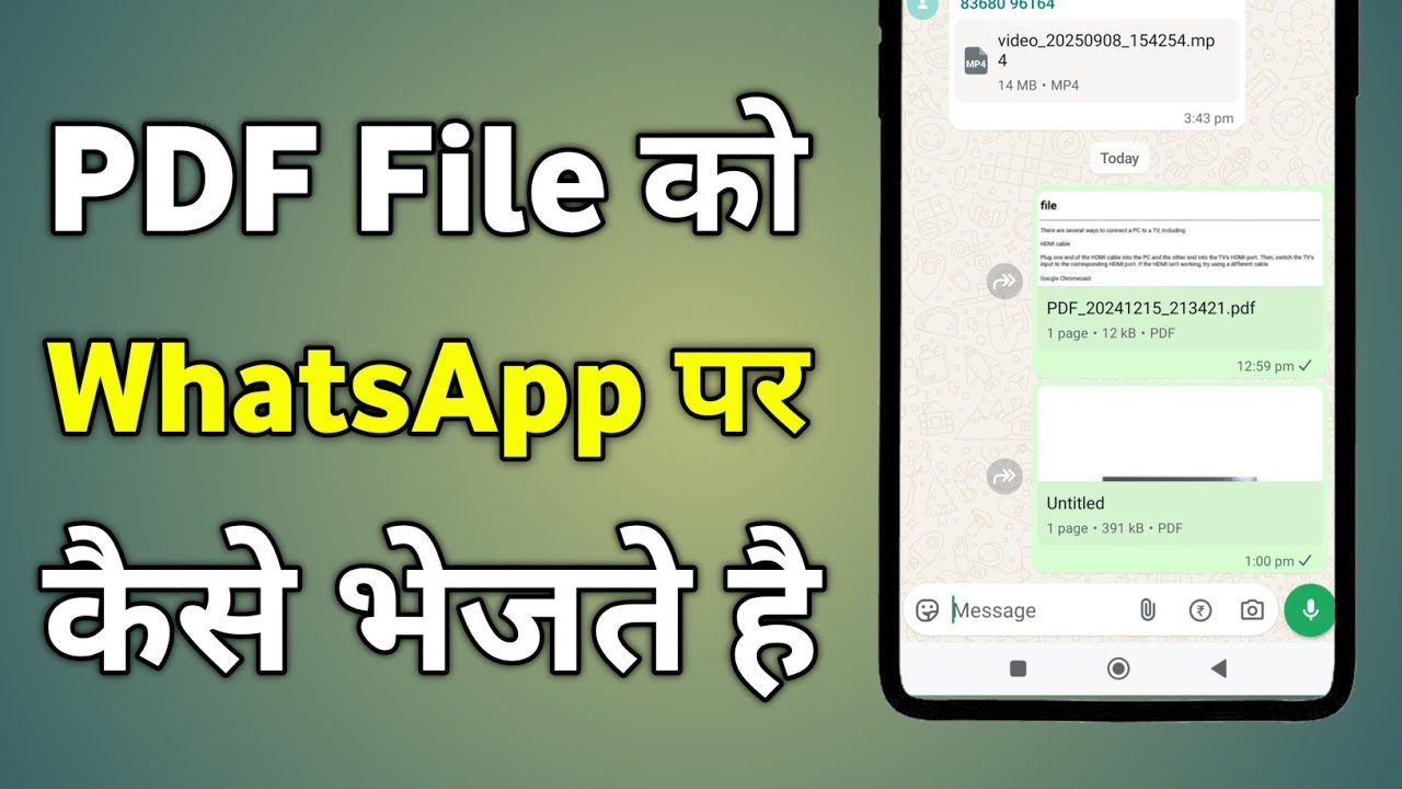 How to Send PDF Files on WhatsApp