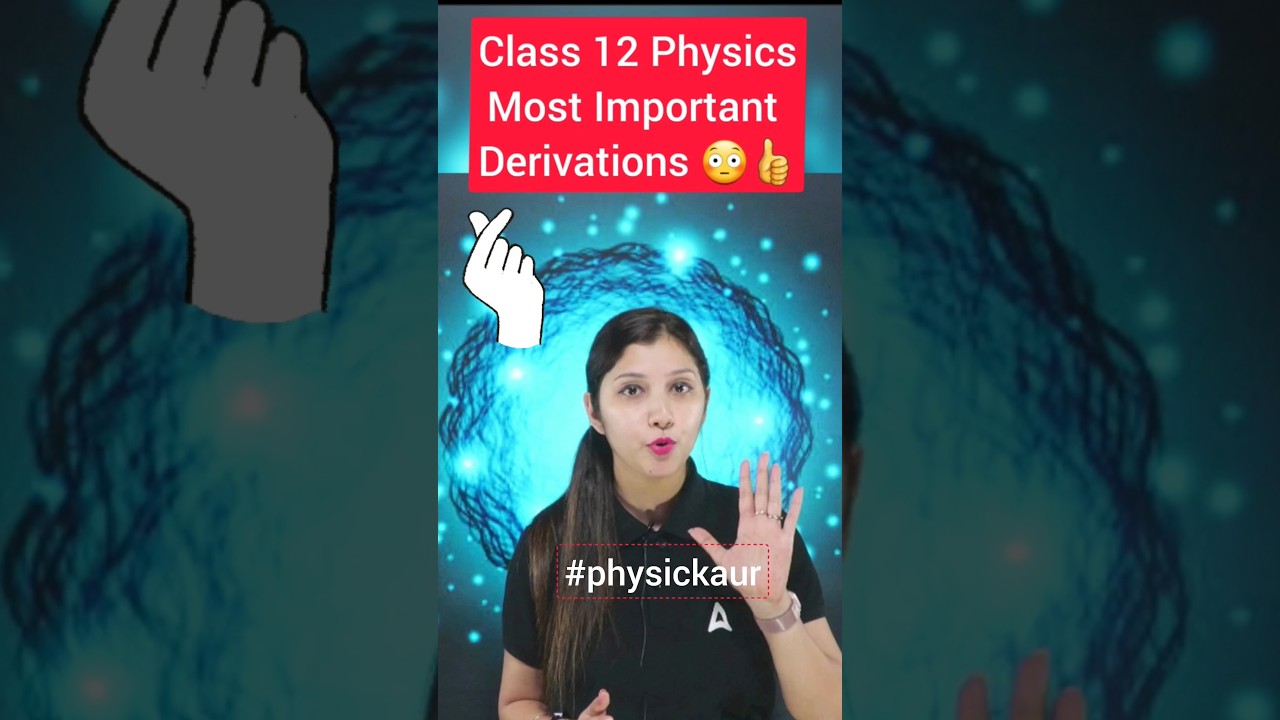 Class 12 Physics: Key Derivations for Exams 📘