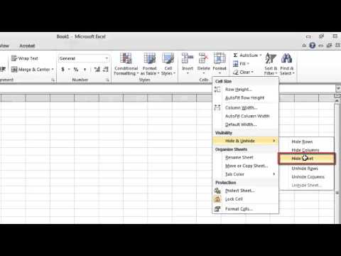 How to Hide and Unhide Worksheet in Excel