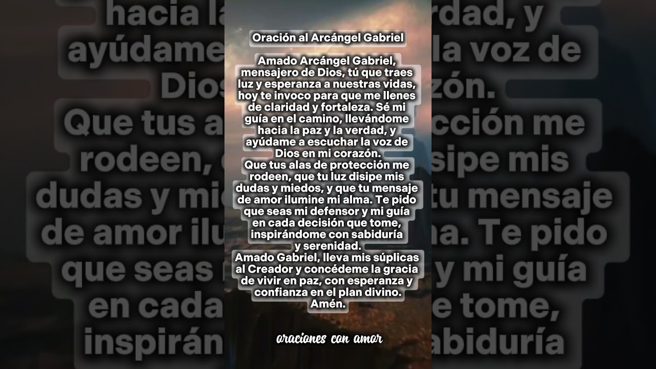 Oración Poderosa al Arcángel Gabriel ✨