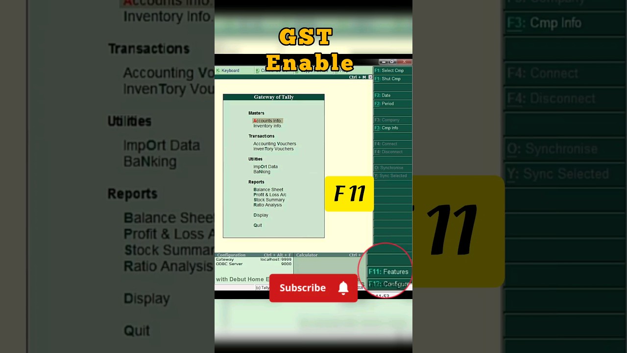 Enable GST in Tally ERP9 & Tally Prime