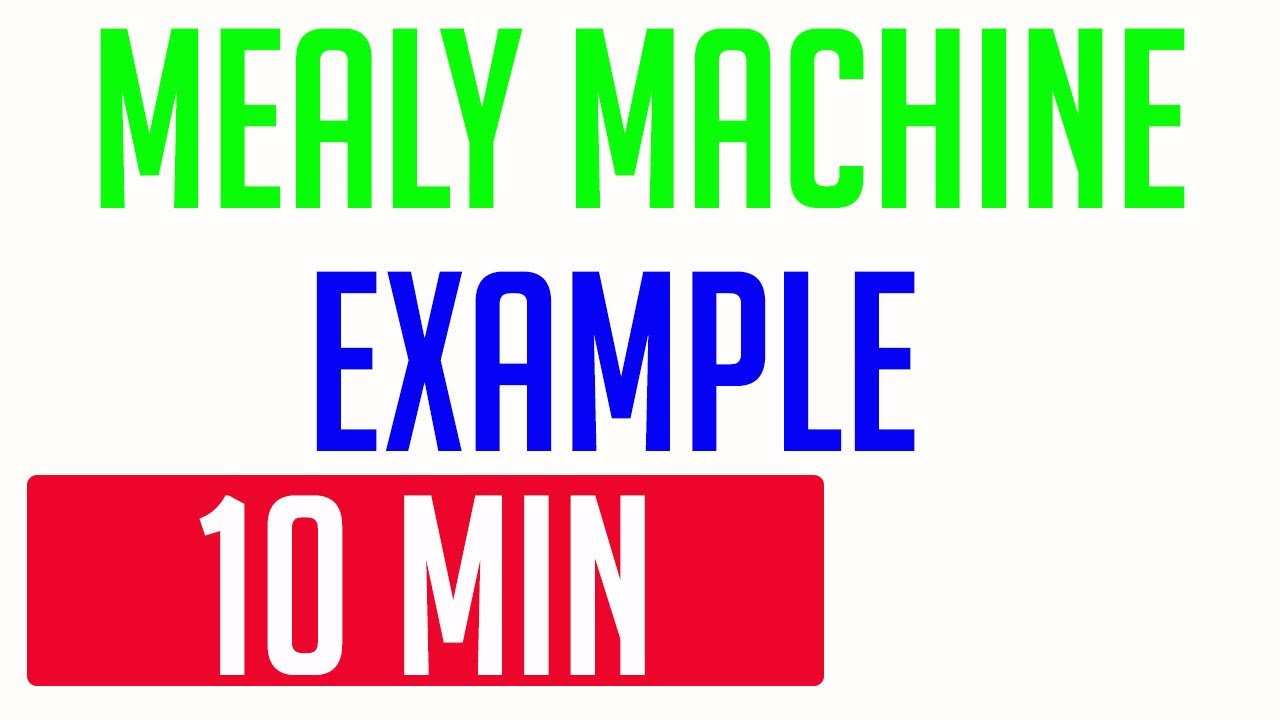 Mealy Machine Example & Finite Automata Output π€