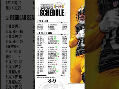 PITTSBURGH STEELERS 2025 RECORD PREDICTION