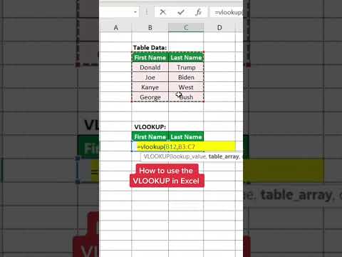 How to use VLOOKUP in Excel! #excel