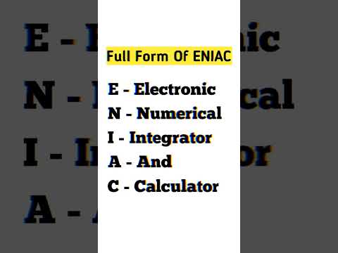 ENIAC Full Form #fullform #ENIAC #education #shorts #trending