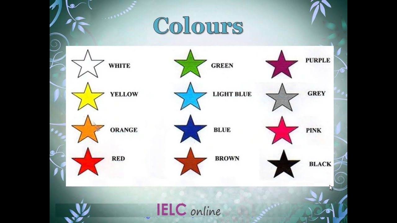 Цвета на английском языке