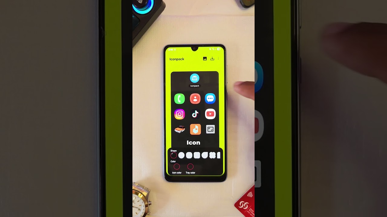 How to change app icons on Samsung.  #smartphone
