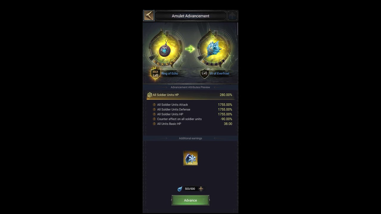 Clash of Kings: New Heart of Everfrost Amulet ❄️
