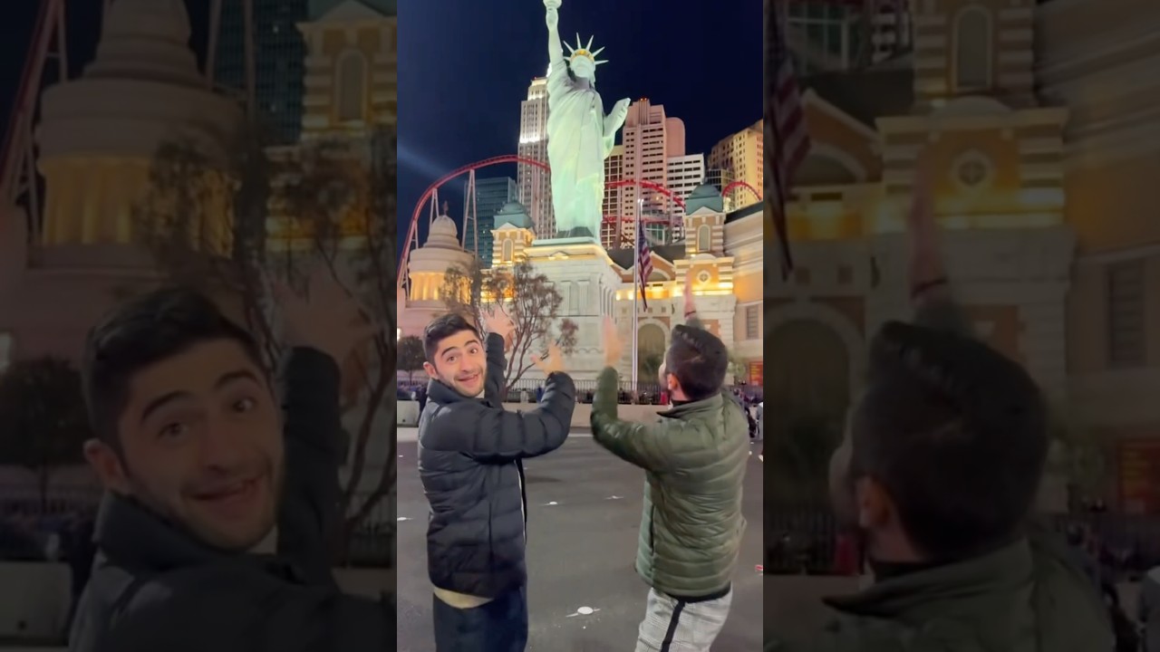 La Estatua de La Libertad, la pequeña que había en Las Vegas 🗽🎰 @DanielyAry #lasvegas #humor ￼