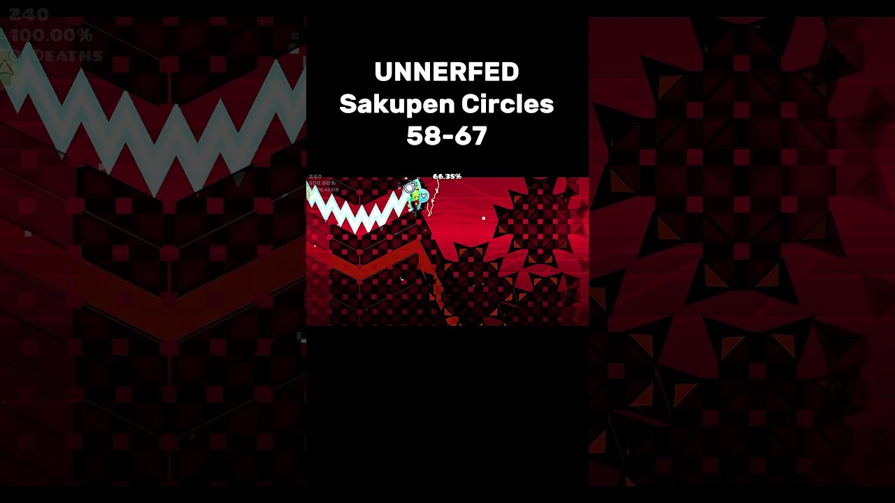 Tackling the Most Difficult Spam Section in Sakupen Circles (Levels 58-67) #geometrydash #impossible