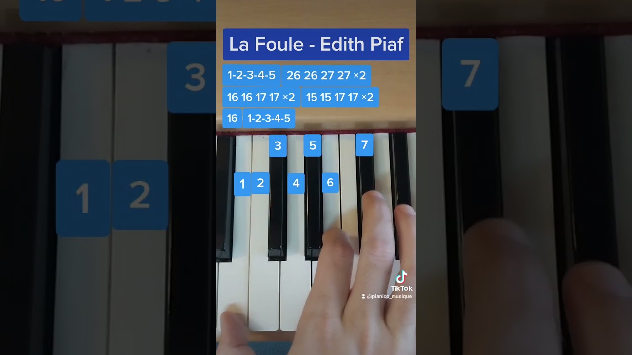 La Foule - Edith Piaf Piano Tutorial 🎹