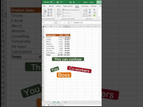 Excel Mastery: The Art of Data Concealment and Grouping #excel #corporate #tutorial #excellaze