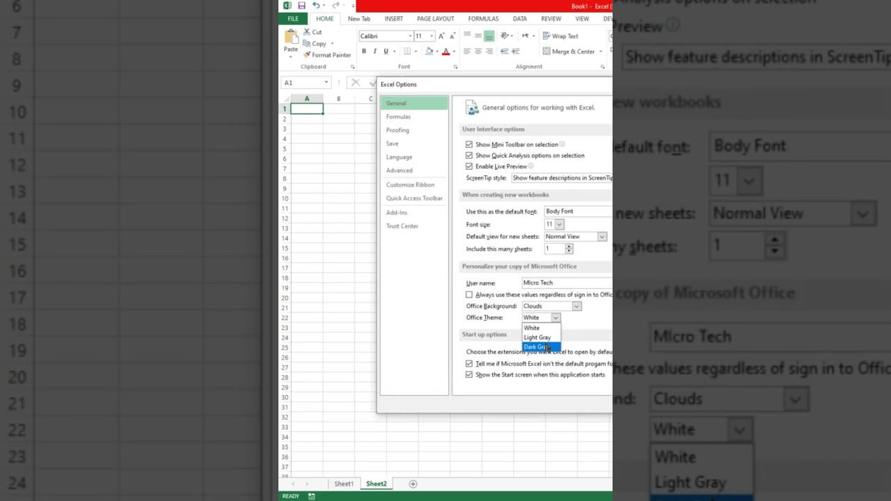 Enable Excel Dark Mode in Seconds! | Save Your Eyes at Night 🌙
