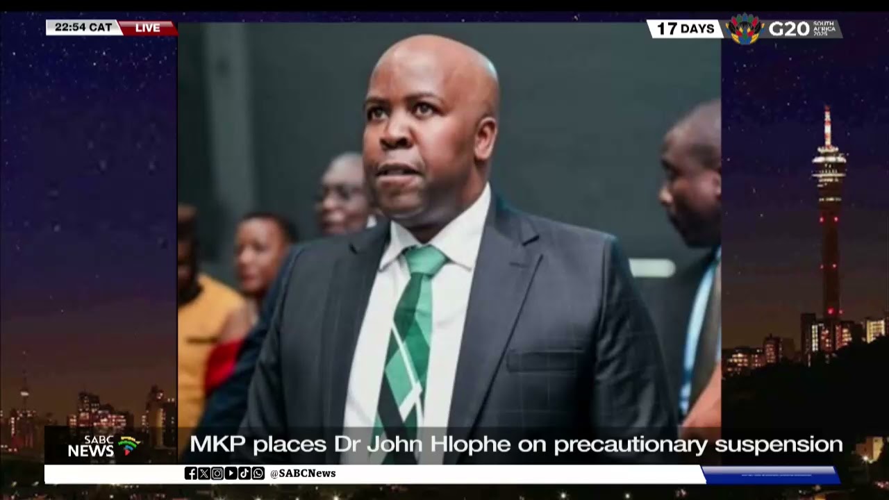 MK Party Suspends Dr John Hlophe Amid Presidential Visit