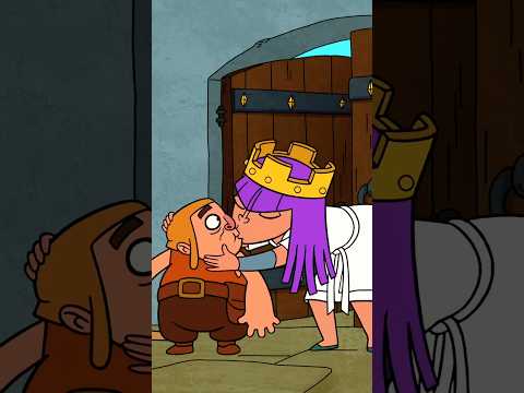 Archer Queen Kisses Builder in front of King | Clash of Clans #shorts #clashofclans