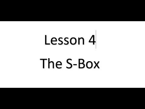 Lesson4 - The S-Box