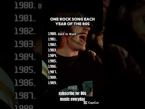 Best Rock Song Each Year 1980s #rock #music #80smusic
